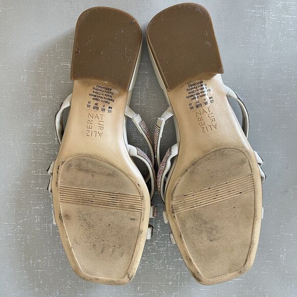 Naturalizer Rhynestones Strappy Sandal 8 M Sparkle Party Cocktail Prom Shoes - Picture 12 of 14